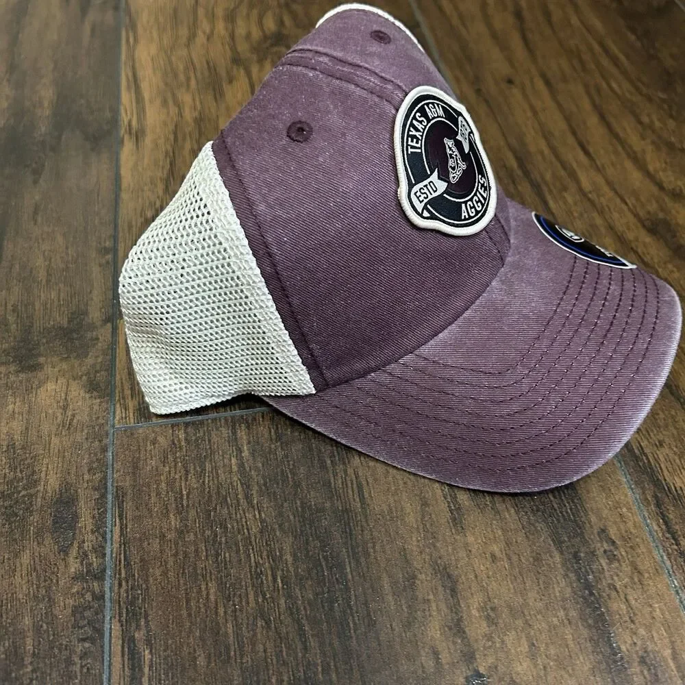 New Texas A&M Aggies Hat Maroon Logo Strap-Back Mesh Baseball Cap NCAA One Size